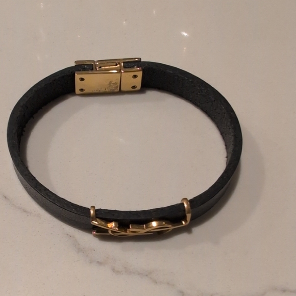 Saint Laurent Black and Gold Jewelry Bangle